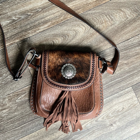 Blazin Roxx Womens Hair On Crossbody Purse - Picture 2 of 3